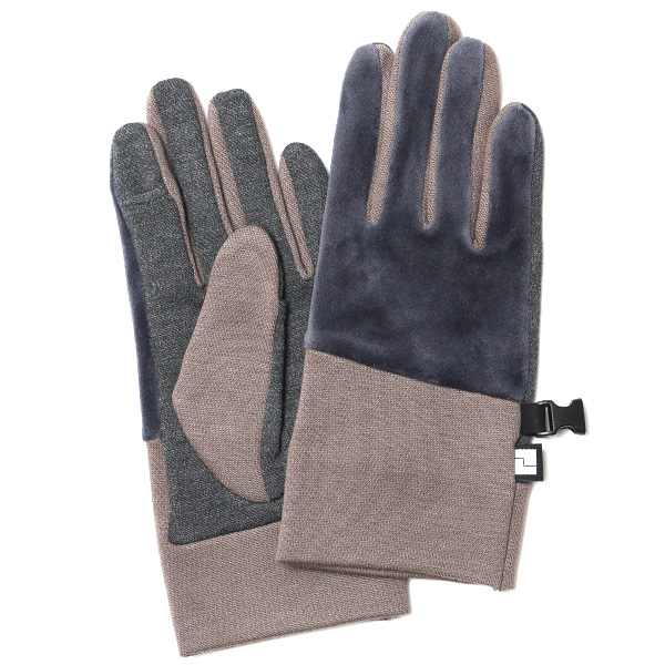 クロダ(KURODA) ペレック(PELLEK) 【MEN】 ウォーキング グローブ (ベロアタイプ) グレー