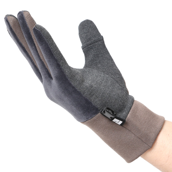  手袋 メンズ ウォーキング手袋 ジョギング グローブ 保温 伸縮性あり スマホ タッチパネル 手袋 春 秋 グレー グレイ 灰色 おしゃれ ランニング アウトドア スポーツ 散歩 手袋 軽量 ブランド クロダ(KURODA) ペレック(PELLEK)