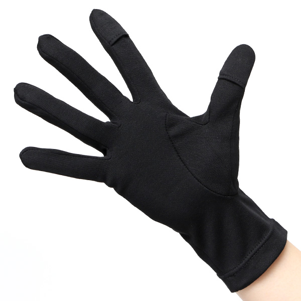 UVカット UV手袋 スマホ 手袋 レディース オーガニックコットン uvケア 紫外線 日焼け止め コットン 綿 ブラック 黒 黒色 ハンドカバー 女性 日焼け対策 夏 手袋 外出 室内 日焼防止 プレゼント ハンドケア クロダ(KURODA)