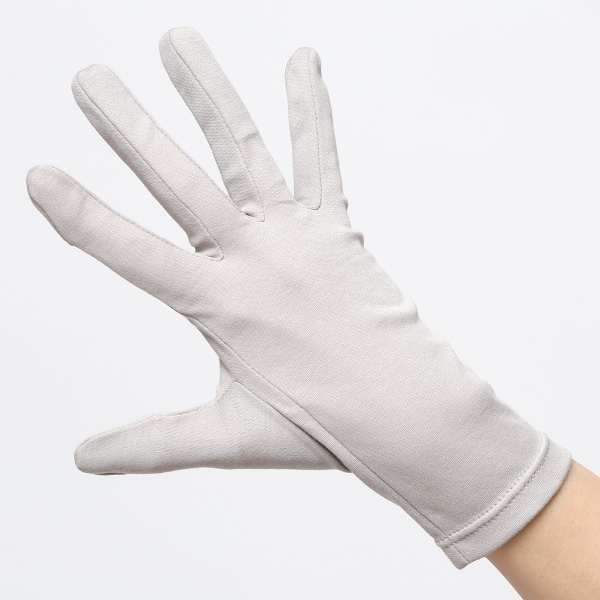 UVカット UV手袋 スマホ 手袋 レディース オーガニックコットン uvケア 紫外線 日焼け止め コットン 綿 ライトグレー グレー グレイ 灰色 ハンドカバー 女性 日焼け対策 夏 手袋 外出 室内 日焼防止 プレゼント ハンドケア クロダ(KURODA)