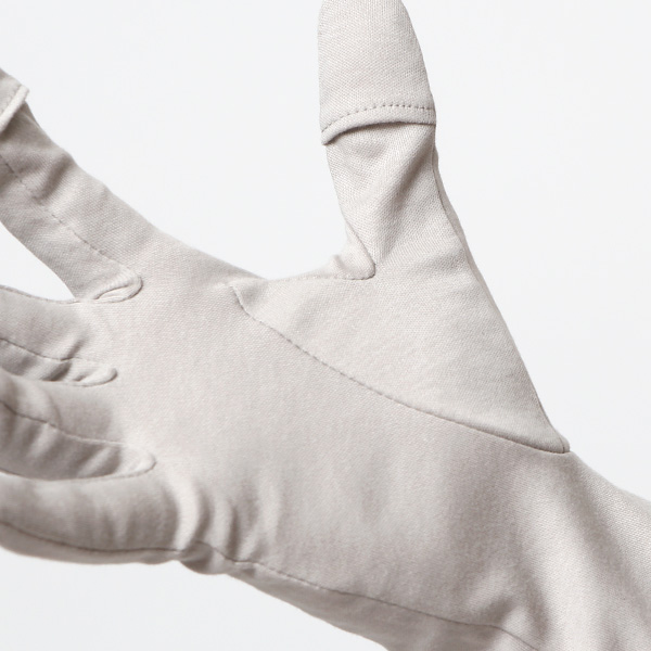 UVカット UV手袋 スマホ 手袋 レディース オーガニックコットン uvケア 紫外線 日焼け止め コットン 綿 ライトグレー グレー グレイ 灰色 ハンドカバー 女性 日焼け対策 夏 手袋 外出 室内 日焼防止 プレゼント ハンドケア クロダ(KURODA)