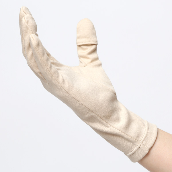 UVカット UV手袋 スマホ 手袋 レディース オーガニックコットン uvケア 紫外線 日焼け止め コットン 綿 ベージュ 肌色 ハンドカバー 女性 日焼け対策 夏 手袋 外出 室内 日焼防止 プレゼント ハンドケア クロダ(KURODA)