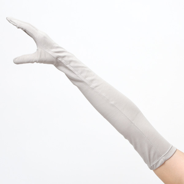  UVカット UV手袋 スマホ 手袋 レディース オーガニックコットン uvケア 紫外線 日焼け止め コットン 綿 ライトグレー グレー グレイ 灰色 アームカバー 女性 日焼け対策 夏 手袋 外出 室内 日焼防止 プレゼント ハンドケア クロダ(KURODA)