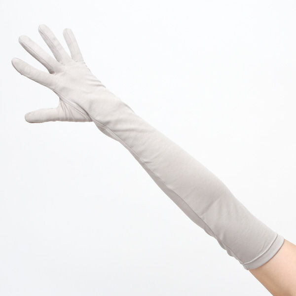  UVカット UV手袋 スマホ 手袋 レディース オーガニックコットン uvケア 紫外線 日焼け止め コットン 綿 ライトグレー グレー グレイ 灰色 アームカバー 女性 日焼け対策 夏 手袋 外出 室内 日焼防止 プレゼント ハンドケア クロダ(KURODA)