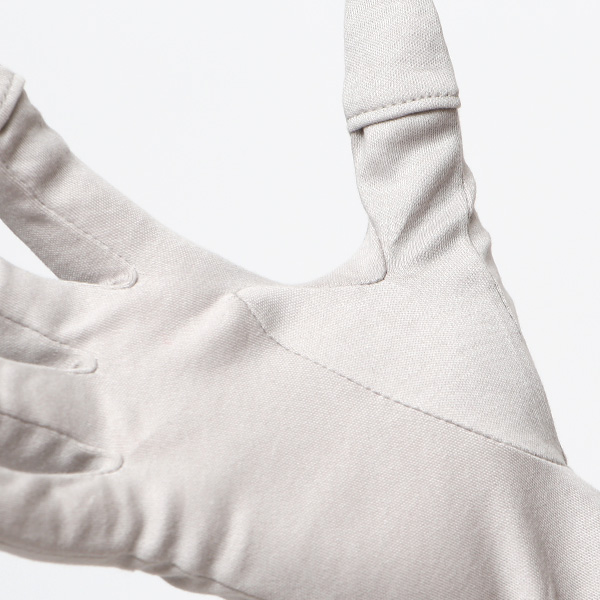  UVカット UV手袋 スマホ 手袋 レディース オーガニックコットン uvケア 紫外線 日焼け止め コットン 綿 ライトグレー グレー グレイ 灰色 アームカバー 女性 日焼け対策 夏 手袋 外出 室内 日焼防止 プレゼント ハンドケア クロダ(KURODA)