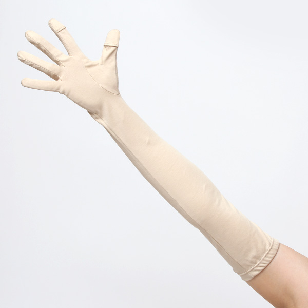  UVカット UV手袋 スマホ 手袋 レディース オーガニックコットン uvケア 紫外線 日焼け止め コットン 綿 ベージュ 肌色 アームカバー 女性 日焼け対策 夏 手袋 外出 室内 日焼防止 プレゼント ハンドケア クロダ(KURODA)