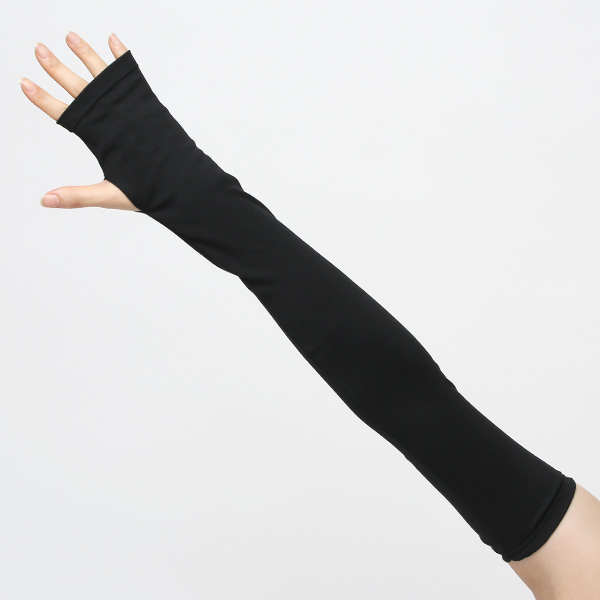  アームカバー UVカット ロング コットン 日焼け防止 紫外線対策 オーガニックコットン UVケア 手袋 外出 ブラック 黒 黒色 ロング丈 オシャレ ドライブ 日焼け アームカバー プレゼント 女友達 コットン 手袋 クロダ(KURODA)