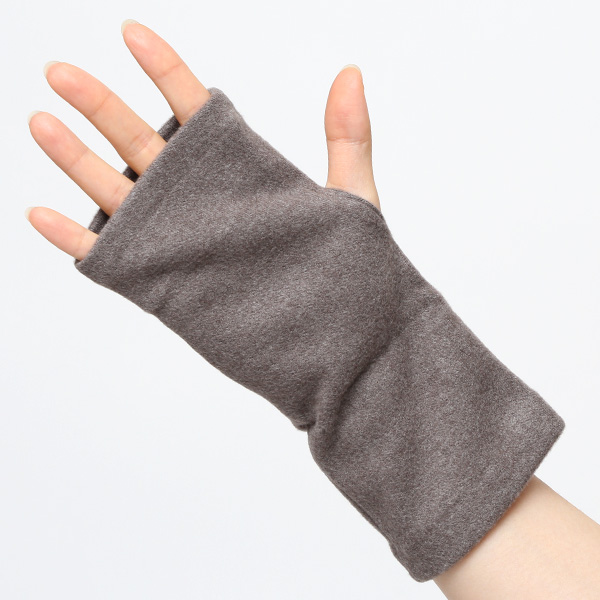 手袋 リストウォーマー 指なし レディース メンズ ハンドウォーマー 日本製 やわらか 手袋 スマホ 薄手 ブラウン 茶 茶色 無地 保温 抗菌 防寒 リストバンド 温活 短め プレゼント ギフト ユニセックス グローブ クロダ(KURODA)