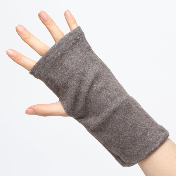 手袋 リストウォーマー 指なし レディース メンズ ハンドウォーマー 日本製 やわらか 手袋 スマホ 薄手 ブラウン 茶 茶色 無地 保温 抗菌 防寒 リストバンド 温活 短め プレゼント ギフト ユニセックス グローブ クロダ(KURODA)