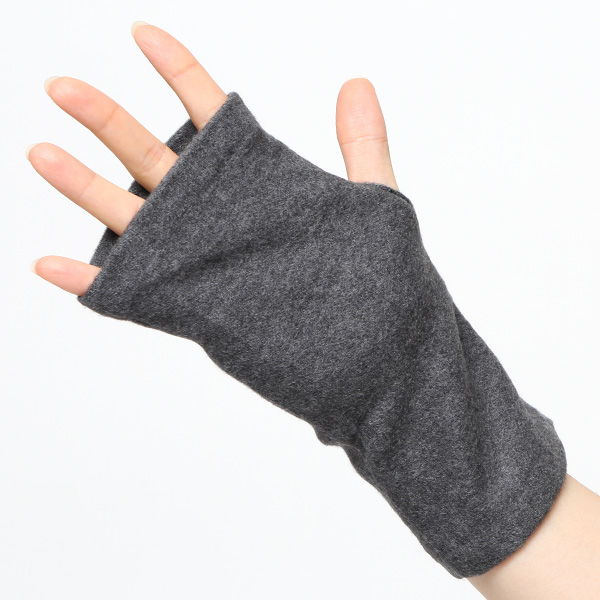 手袋 リストウォーマー 指なし レディース メンズ ハンドウォーマー 日本製 やわらか 手袋 スマホ 薄手 グレー グレイ 灰色 無地 保温 抗菌 防寒 リストバンド 温活 短め プレゼント ギフト ユニセックス グローブ クロダ(KURODA)