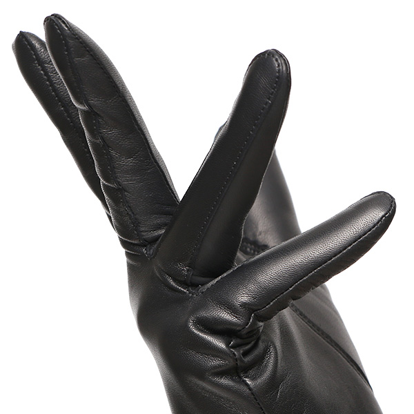 手袋 レディース 本革 カシミヤ裏地 ショート丈 防寒 革手袋 日本製 ブランド ブラック 黒 黒色 30代 40代 50代 女性 通勤 ビジネス プレゼント 化粧箱付き おしゃれ 高級 KURODA(クロダ)