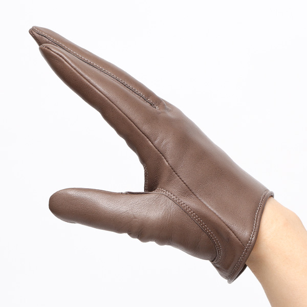  手袋 レディース 本革 カシミヤ裏地 ショート丈 防寒 革手袋 日本製 ブランド グレー グレイ 灰色 30代 40代 50代 女性 通勤 ビジネス プレゼント 化粧箱付き おしゃれ 高級 KURODA(クロダ)