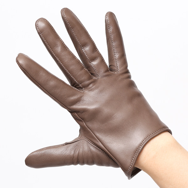  手袋 レディース 本革 カシミヤ裏地 ショート丈 防寒 革手袋 日本製 ブランド グレー グレイ 灰色 30代 40代 50代 女性 通勤 ビジネス プレゼント 化粧箱付き おしゃれ 高級 KURODA(クロダ)