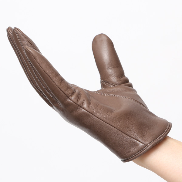  手袋 レディース 本革 カシミヤ裏地 ショート丈 防寒 革手袋 日本製 ブランド グレー グレイ 灰色 30代 40代 50代 女性 通勤 ビジネス プレゼント 化粧箱付き おしゃれ 高級 KURODA(クロダ)