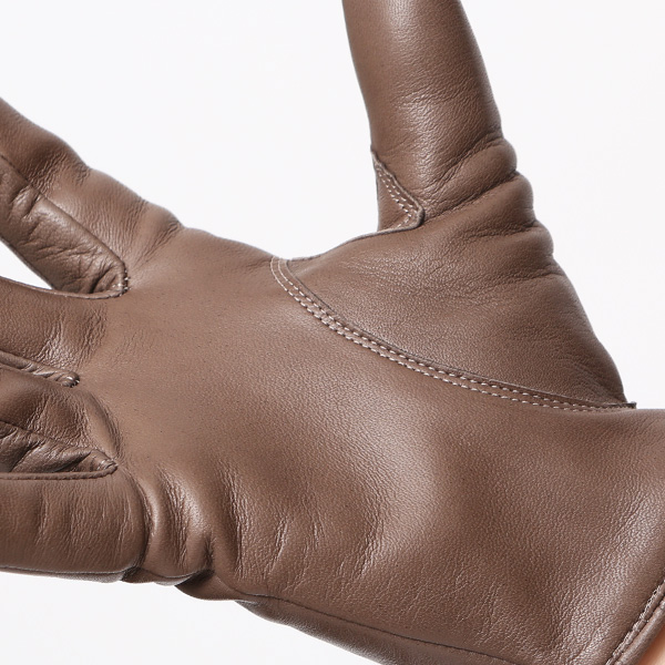  手袋 レディース 本革 カシミヤ裏地 ショート丈 防寒 革手袋 日本製 ブランド グレー グレイ 灰色 30代 40代 50代 女性 通勤 ビジネス プレゼント 化粧箱付き おしゃれ 高級 KURODA(クロダ)