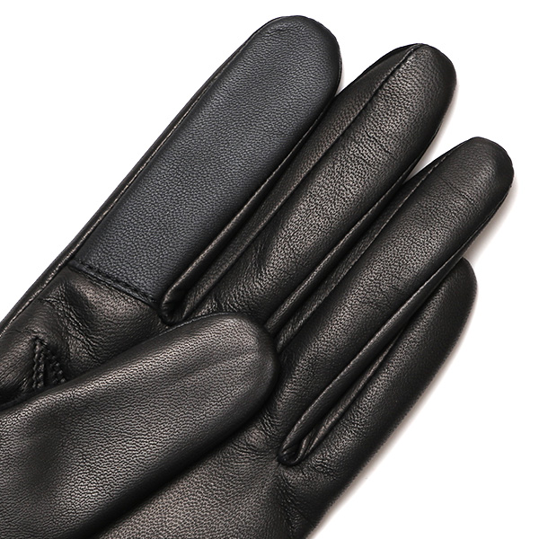  手袋 レディース 本革 カシミヤ裏地 スマホ対応 ショート丈 防寒 革手袋 日本製 ブランド ブラック 黒 黒色 30代 40代 50代 女性 タッチパネル 操作可能 通勤 ビジネス プレゼント 化粧箱付き おしゃれ 高級 KURODA(クロダ)