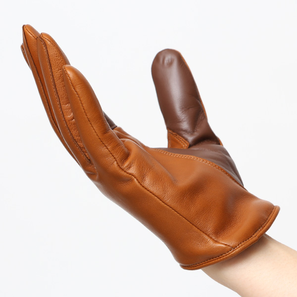  手袋 レディース 本革 カシミヤ裏地 スマホ対応 ショート丈 防寒 革手袋 日本製 ブランド キャメル ブラウン 茶 茶色 30代 40代 50代 女性 タッチパネル 操作可能 通勤 ビジネス プレゼント 化粧箱付き おしゃれ 高級 KURODA(クロダ)