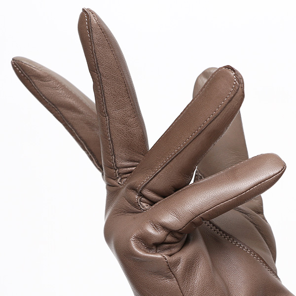 手袋 レディース 本革 カシミヤ裏地 スマホ対応 ショート丈 防寒 革手袋 日本製 ブランド グレー グレイ 灰色 30代 40代 50代 女性 タッチパネル 操作可能 通勤 ビジネス プレゼント 化粧箱付き おしゃれ 高級 KURODA(クロダ)