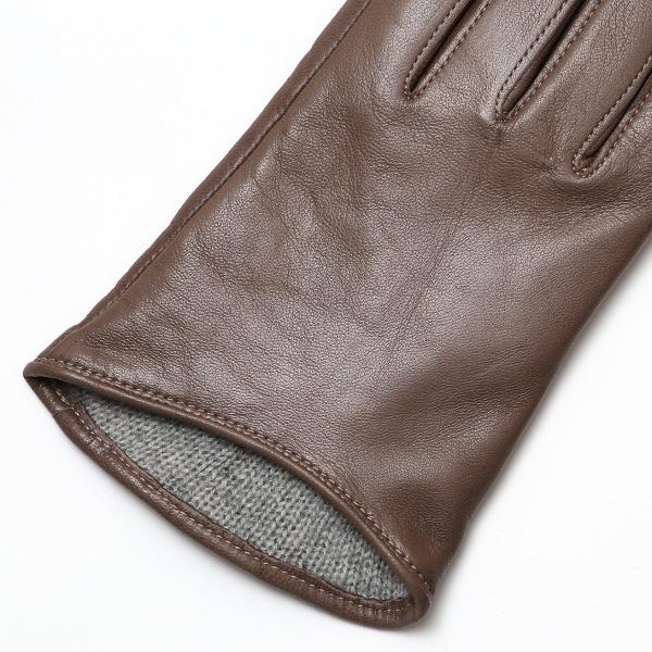手袋 レディース 本革 カシミヤ裏地 スマホ対応 ショート丈 防寒 革手袋 日本製 ブランド グレー グレイ 灰色 30代 40代 50代 女性 タッチパネル 操作可能 通勤 ビジネス プレゼント 化粧箱付き おしゃれ 高級 KURODA(クロダ)