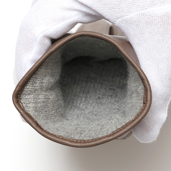 手袋 レディース 本革 カシミヤ裏地 スマホ対応 ショート丈 防寒 革手袋 日本製 ブランド グレー グレイ 灰色 30代 40代 50代 女性 タッチパネル 操作可能 通勤 ビジネス プレゼント 化粧箱付き おしゃれ 高級 KURODA(クロダ)