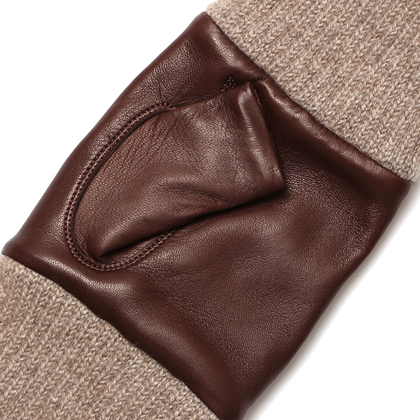  手袋 レディース 本革 カシミヤ裏地 フィンガーレス 防寒 革手袋 日本製 ブランド ブラウン 茶 茶色 スマホ タッチパネル 操作可能 女性 通勤 ビジネス プレゼント 化粧箱付き おしゃれ 高級 KURODA(クロダ)
