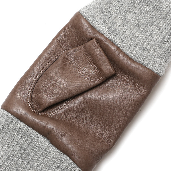  手袋 レディース 本革 カシミヤ裏地 フィンガーレス 防寒 革手袋 日本製 ブランド グレー グレイ 灰色 スマホ タッチパネル 操作可能 女性 通勤 ビジネス プレゼント 化粧箱付き おしゃれ 高級 KURODA(クロダ)