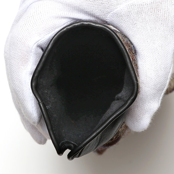  ハリスツイード 日本製 革手袋 レディース スマホ対応 化粧箱付き ブランド 防寒 本革 手袋 ブラウン 茶 茶色 チクチクしない 暖かい タッチパネル 操作可能 プレゼント ギフト かわいい 女性 ビジネス 仕事 クリスマス KURODA(クロダ)