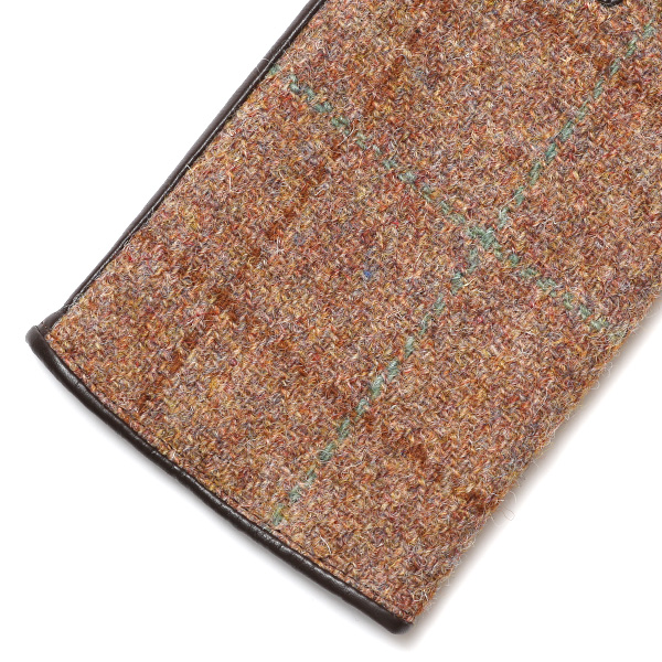  ハリスツイード 日本製 革手袋 レディース スマホ対応 化粧箱付き ブランド 防寒 本革 手袋 ブラウン 茶 茶色 チクチクしない 暖かい タッチパネル 操作可能 プレゼント ギフト かわいい 女性 ビジネス 仕事 クリスマス KURODA(クロダ)