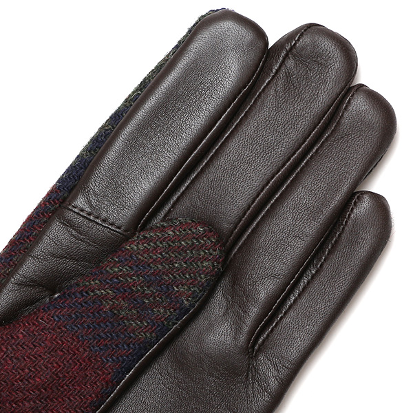  ハリスツイード 日本製 革手袋 レディース スマホ対応 化粧箱付き ブランド 防寒 本革 手袋 レッド ワイン 赤色 チクチクしない 暖かい タッチパネル 操作可能 プレゼント ギフト かわいい 女性 ビジネス 仕事 クリスマス KURODA(クロダ)