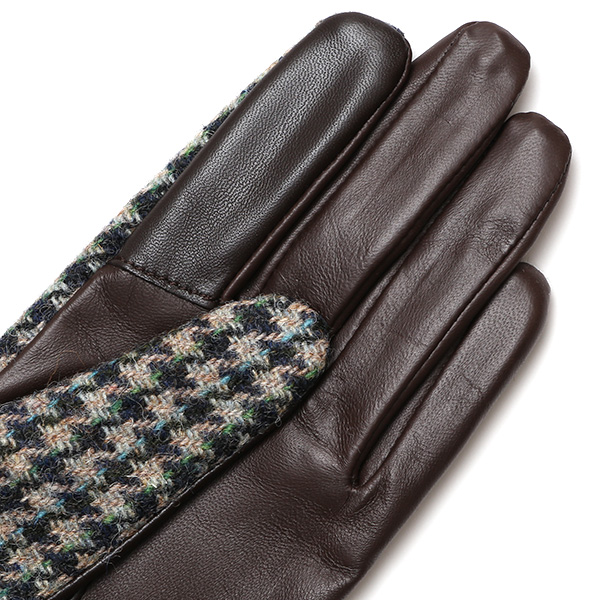  ハリスツイード 日本製 革手袋 レディース スマホ対応 化粧箱付き ブランド 防寒 本革 手袋 ベージュ 肌色 チクチクしない 暖かい タッチパネル 操作可能 プレゼント ギフト かわいい 女性 ビジネス 仕事 クリスマス KURODA(クロダ)