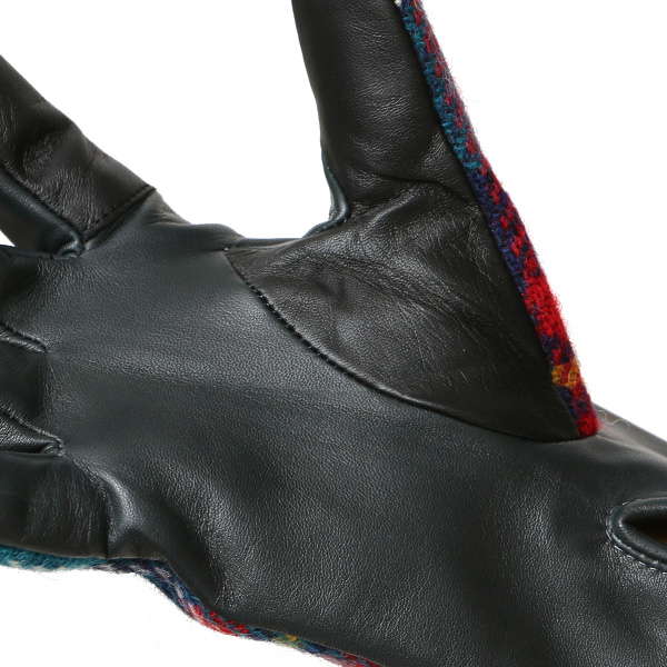  ハリスツイード 日本製 革手袋 レディース スマホ対応 化粧箱付き ブランド 防寒 本革 手袋 グリーン 緑色 チクチクしない 暖かい タッチパネル 操作可能 プレゼント ギフト かわいい 女性 ビジネス 仕事 クリスマス KURODA(クロダ)