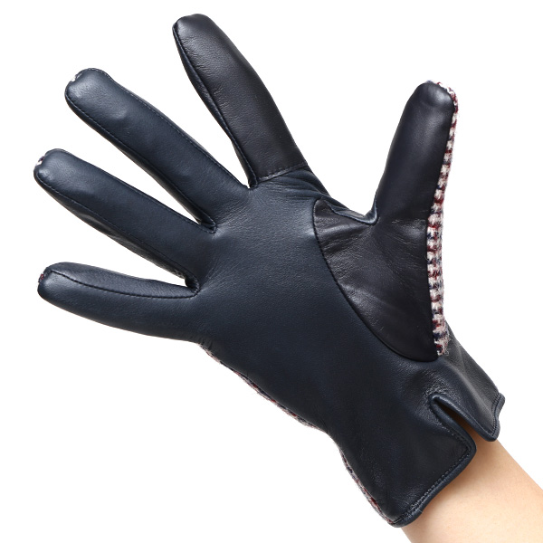  ハリスツイード 日本製 革手袋 レディース スマホ対応 化粧箱付き ブランド 防寒 本革 手袋 ホワイト 白色 チクチクしない 暖かい タッチパネル 操作可能 プレゼント ギフト かわいい 女性 ビジネス 仕事 クリスマス KURODA(クロダ)