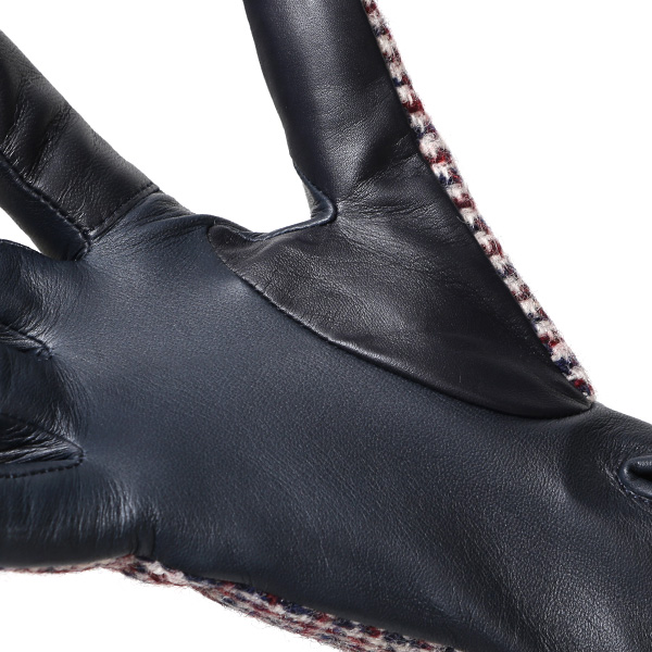  ハリスツイード 日本製 革手袋 レディース スマホ対応 化粧箱付き ブランド 防寒 本革 手袋 ホワイト 白色 チクチクしない 暖かい タッチパネル 操作可能 プレゼント ギフト かわいい 女性 ビジネス 仕事 クリスマス KURODA(クロダ)