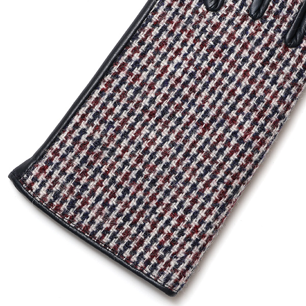  ハリスツイード 日本製 革手袋 レディース スマホ対応 化粧箱付き ブランド 防寒 本革 手袋 ホワイト 白色 チクチクしない 暖かい タッチパネル 操作可能 プレゼント ギフト かわいい 女性 ビジネス 仕事 クリスマス KURODA(クロダ)