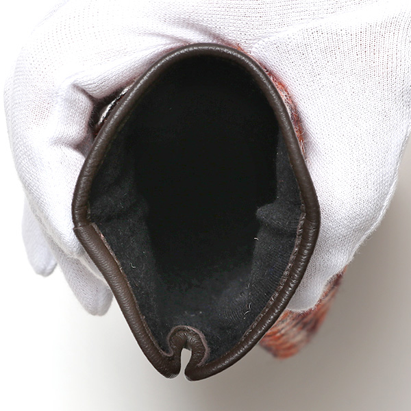  ハリスツイード 日本製 革手袋 レディース スマホ対応 化粧箱付き ブランド 防寒 本革 手袋 オレンジ 橙色 チクチクしない 暖かい タッチパネル 操作可能 プレゼント ギフト かわいい 女性 ビジネス 仕事 クリスマス KURODA(クロダ)