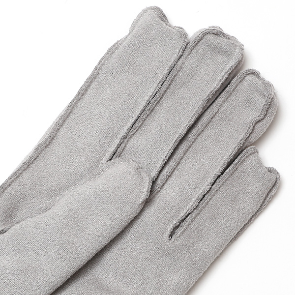  フェイクスエード マイクロボア裏地 暖かい 防寒 レディース 手袋 ライトグレー グレー グレイ 灰色 日本企画 ブランド クリスマス かわいい 女性 ギフト プレゼント ファー付き おしゃれ チクチクしない KURODA(クロダ)
