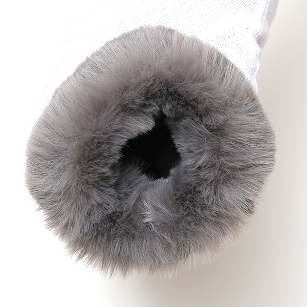 フェイクスエード マイクロボア裏地 ミトン レディース 防寒 手袋 ブルー ネイビー 青色 日本企画 ブランド クリスマス かわいい 女性 ギフト プレゼント 指無し グローブ おしゃれ チクチクしない KURODA(クロダ)