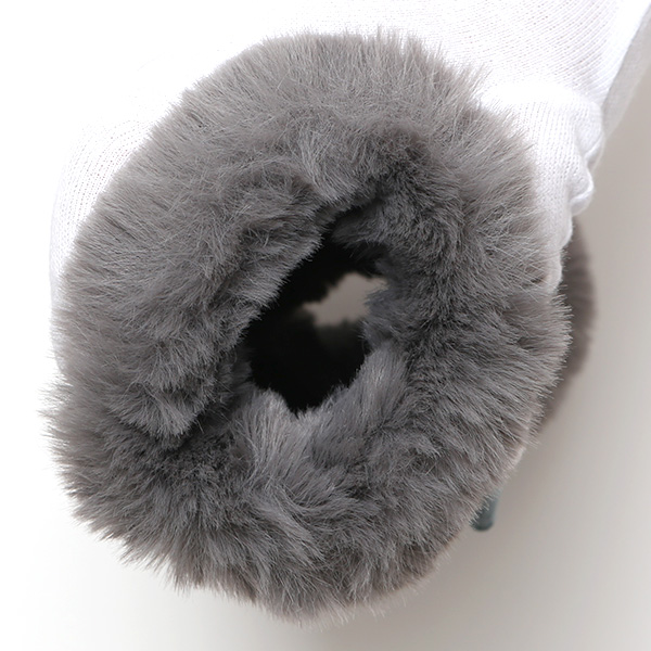  フェイクスエード マイクロボア裏地 フィンガーレス レディース 防寒 手袋 ブルー ネイビー 青色 日本企画 ブランド クリスマス かわいい 女性 ギフト プレゼント 指無し グローブ おしゃれ チクチクしない KURODA(クロダ)