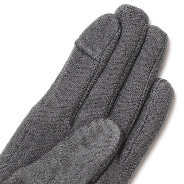  KURODA(クロダ) おさんぽねこ レディース 手袋 スマホ操作可能 グレー グレイ 灰色 暖かい 裏起毛 防寒 猫 動物 アニマル キャラクター 刺繍 かわいい 暖かい 裏起毛 日本企画 ブランド タッチパネル スマートフォン