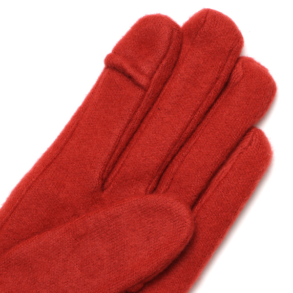  KURODA(クロダ) おさんぽねこ レディース 手袋 スマホ操作可能 レッド ワイン 赤色 暖かい 裏起毛 防寒 猫 動物 アニマル キャラクター 刺繍 かわいい 暖かい 裏起毛 日本企画 ブランド タッチパネル スマートフォン