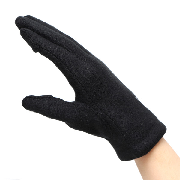  KURODA(クロダ) おひるねねこ レディース 手袋 スマホ操作可能 ブラック 黒 黒色 暖かい 裏起毛 防寒 猫 動物 アニマル キャラクター 刺繍 かわいい 暖かい 裏起毛 日本企画 ブランド タッチパネル スマートフォン