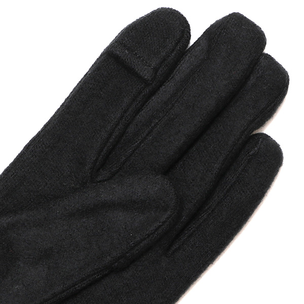  KURODA(クロダ) おひるねねこ レディース 手袋 スマホ操作可能 ブラック 黒 黒色 暖かい 裏起毛 防寒 猫 動物 アニマル キャラクター 刺繍 かわいい 暖かい 裏起毛 日本企画 ブランド タッチパネル スマートフォン