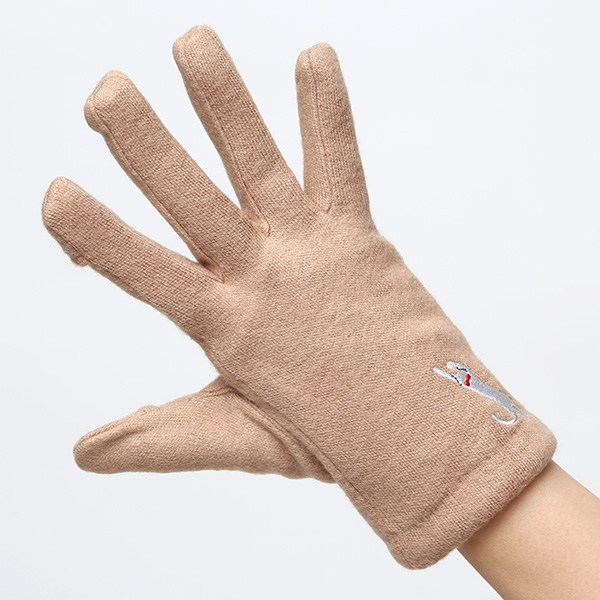  KURODA(クロダ) おひるねねこ レディース 手袋 スマホ操作可能 キャメル ブラウン 茶 茶色 暖かい 裏起毛 防寒 猫 動物 アニマル キャラクター 刺繍 かわいい 暖かい 裏起毛 日本企画 ブランド タッチパネル スマートフォン