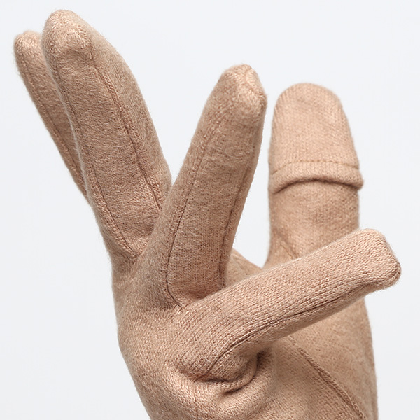  KURODA(クロダ) おひるねねこ レディース 手袋 スマホ操作可能 キャメル ブラウン 茶 茶色 暖かい 裏起毛 防寒 猫 動物 アニマル キャラクター 刺繍 かわいい 暖かい 裏起毛 日本企画 ブランド タッチパネル スマートフォン