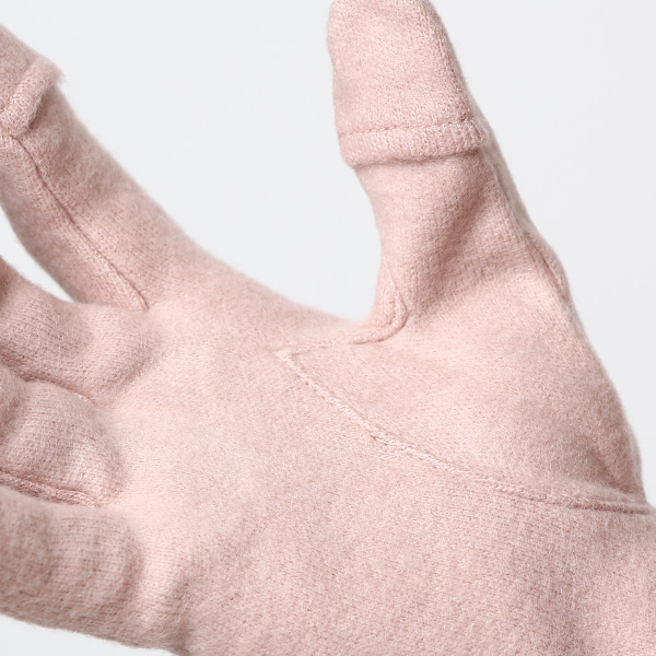 KURODA(クロダ) おひるねねこ レディース 手袋 スマホ操作可能 ピンク 桃色 暖かい 裏起毛 防寒 猫 動物 アニマル キャラクター 刺繍 かわいい 暖かい 裏起毛 日本企画 ブランド タッチパネル スマートフォン