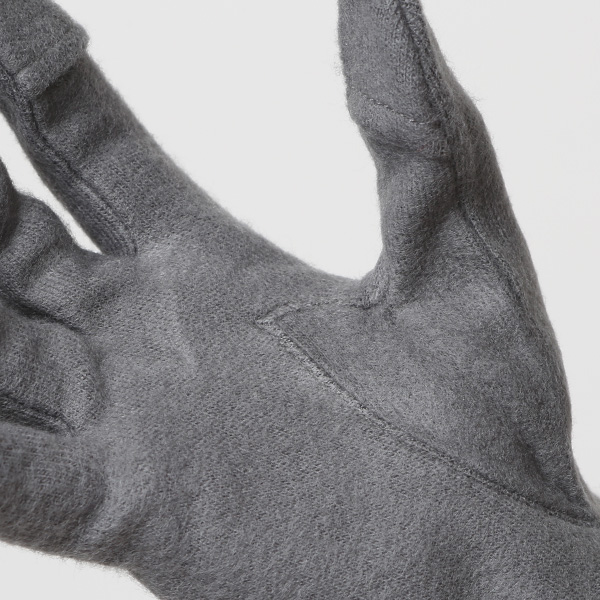 KURODA(クロダ) パンダ刺繍 レディース 手袋 スマホ操作可能 グレー グレイ 灰色 暖かい 裏起毛 防寒 動物 アニマル キャラクター かわいい 暖かい 裏起毛 日本企画 ブランド タッチパネル スマートフォン