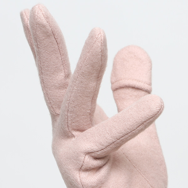 KURODA(クロダ) パンダ刺繍 レディース 手袋 スマホ操作可能 ピンク 桃色 暖かい 裏起毛 防寒 動物 アニマル キャラクター かわいい 暖かい 裏起毛 日本企画 ブランド タッチパネル スマートフォン