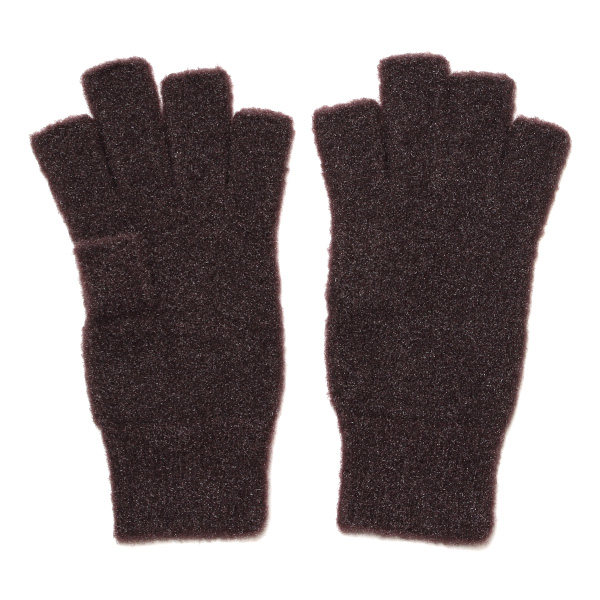 KURODA(クロダ) ナイロンソフトヤーン フィンガーレス レディース 手袋 ダークブラウン