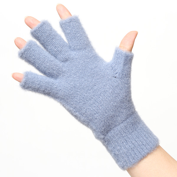  手袋 レディース ナイロンソフトヤーン素材 防寒 暖かい 柔らかい 肌触り ブルー ネイビー 青色 タッチパネル スマホ操作可能 日本企画 ブランド 付け心地 良い 滑らか 履き心地 女性 KURODA(クロダ)