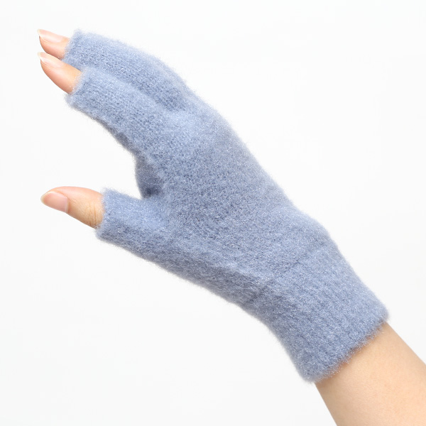  手袋 レディース ナイロンソフトヤーン素材 防寒 暖かい 柔らかい 肌触り ブルー ネイビー 青色 タッチパネル スマホ操作可能 日本企画 ブランド 付け心地 良い 滑らか 履き心地 女性 KURODA(クロダ)